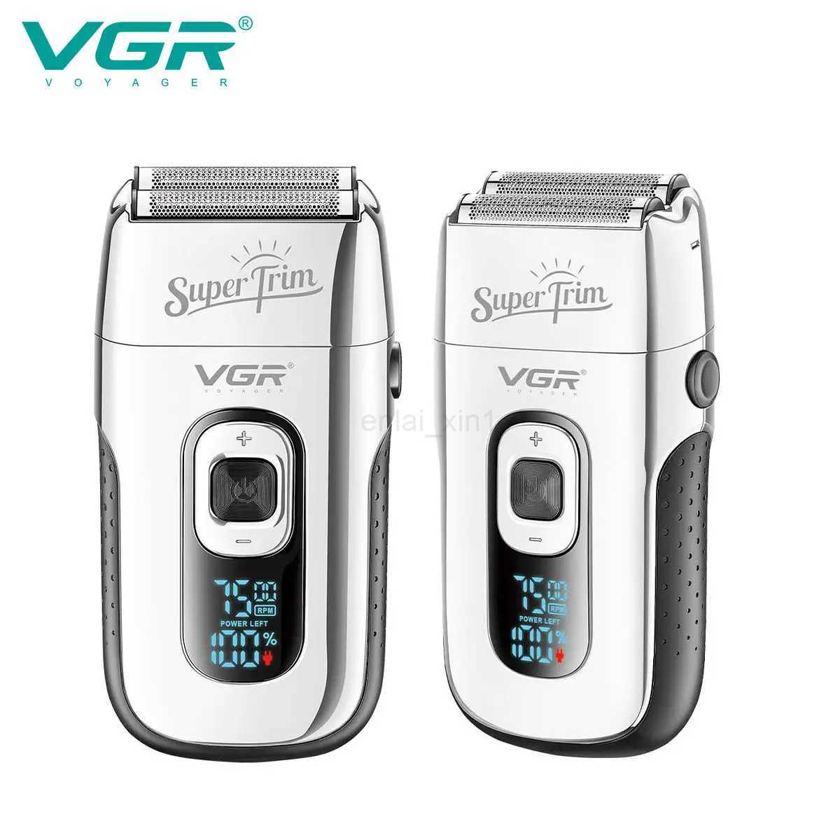 VGR V-332 Professional Metal Electric Beard Razor Trimmer Rechargeable Cordless Metal Twin Blade Foil Shaver For MenY240729 - view 4