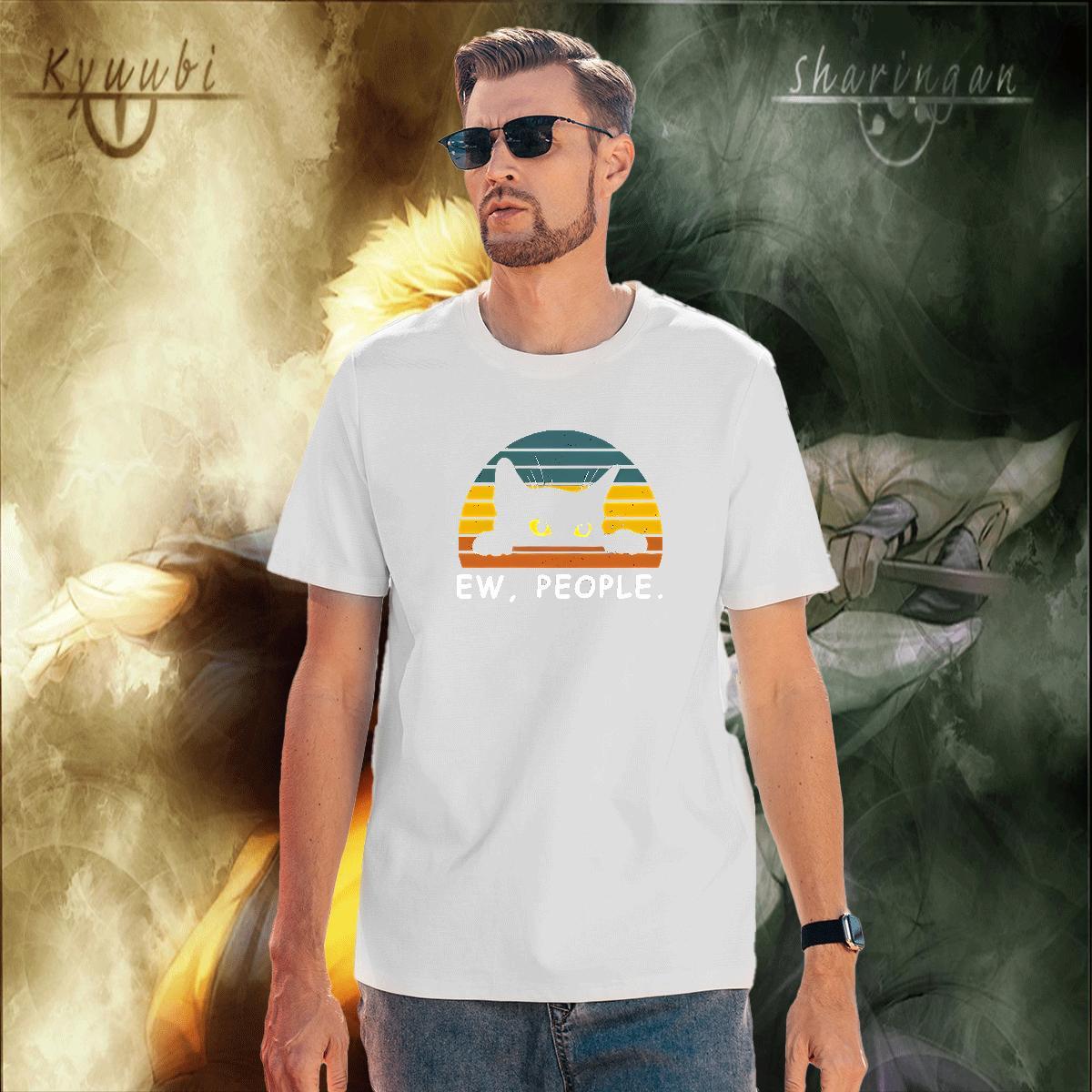 TOP Quality Men Tops Tees 230g Pure Cotton Hip Hop cat Custom Cartoon Breathable Short Sleeve Stylist Mens T Shirts Tops Shirt