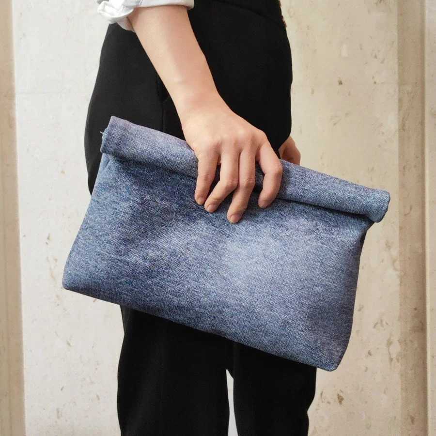 soft pu leather Lady evening bags Trend party girl Envelope Bag Large capacity Clutches purse blue Women Clutch bagXJ240729