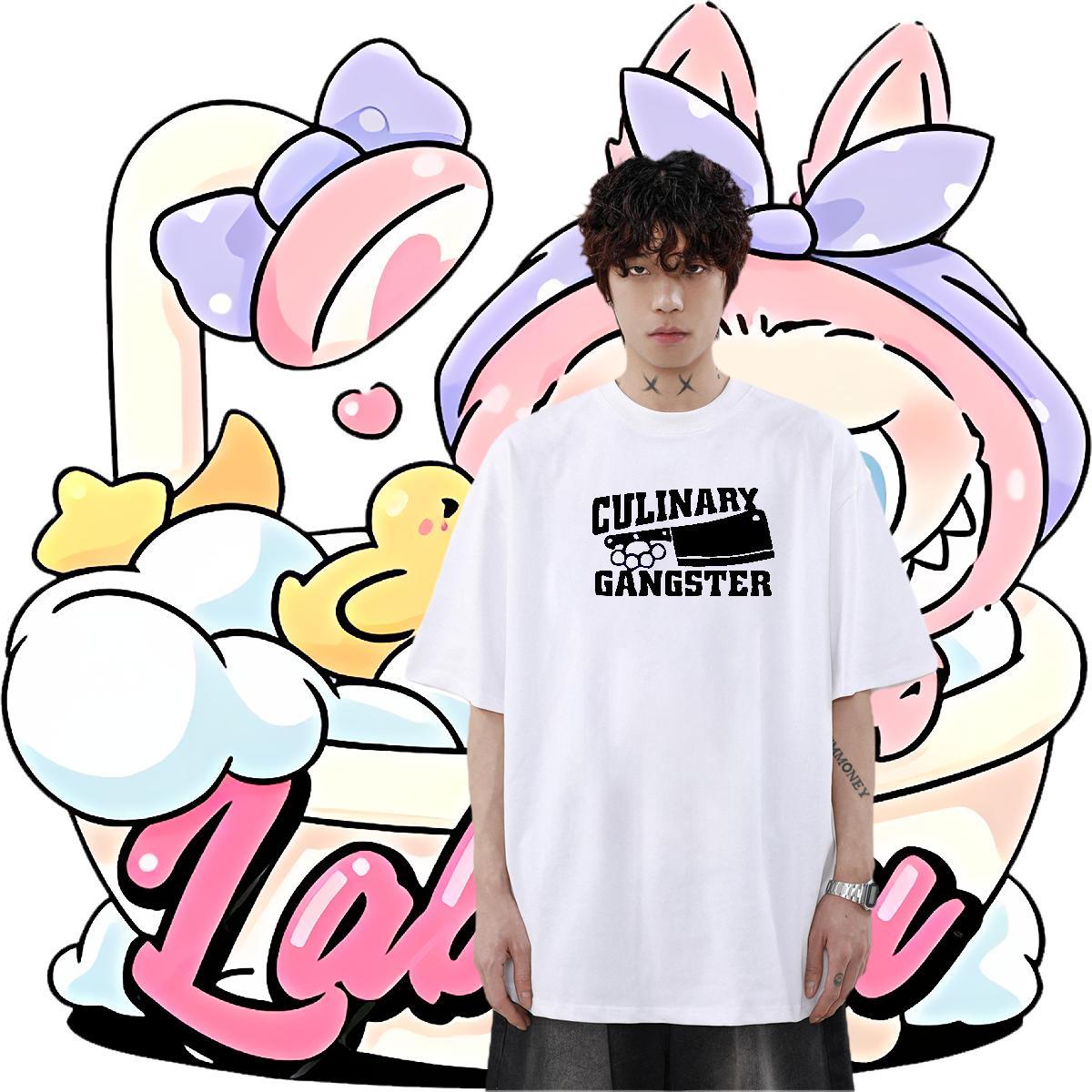Comfortable Tshirts 230g Pure Cotton Street Wear letter Custom Printed O-Neck Short Sleeve Fashion New T-Shirts Polos