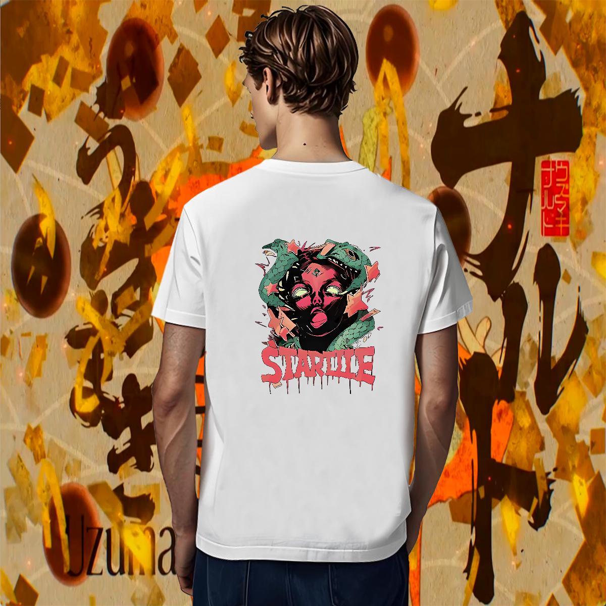 Popular Tshirts 100% Cotton 230g Daily Wear snake Customized Short Sleeve O-Neck Wholesale T-Shirts for Men Tops