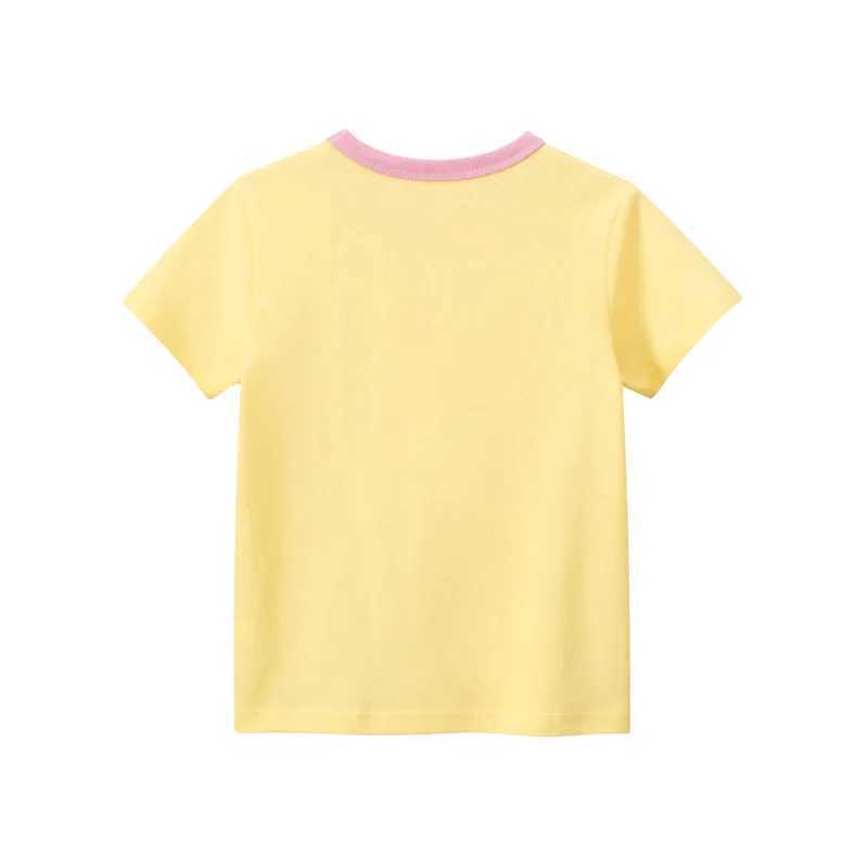 T-shirts 1-9T Toddler Kid Tshirt Baby Girls Clothes Summer Rabbit Print Infant Tee Top Cotton Short Sleeve Chlidrens T Shirt OutfitL24729