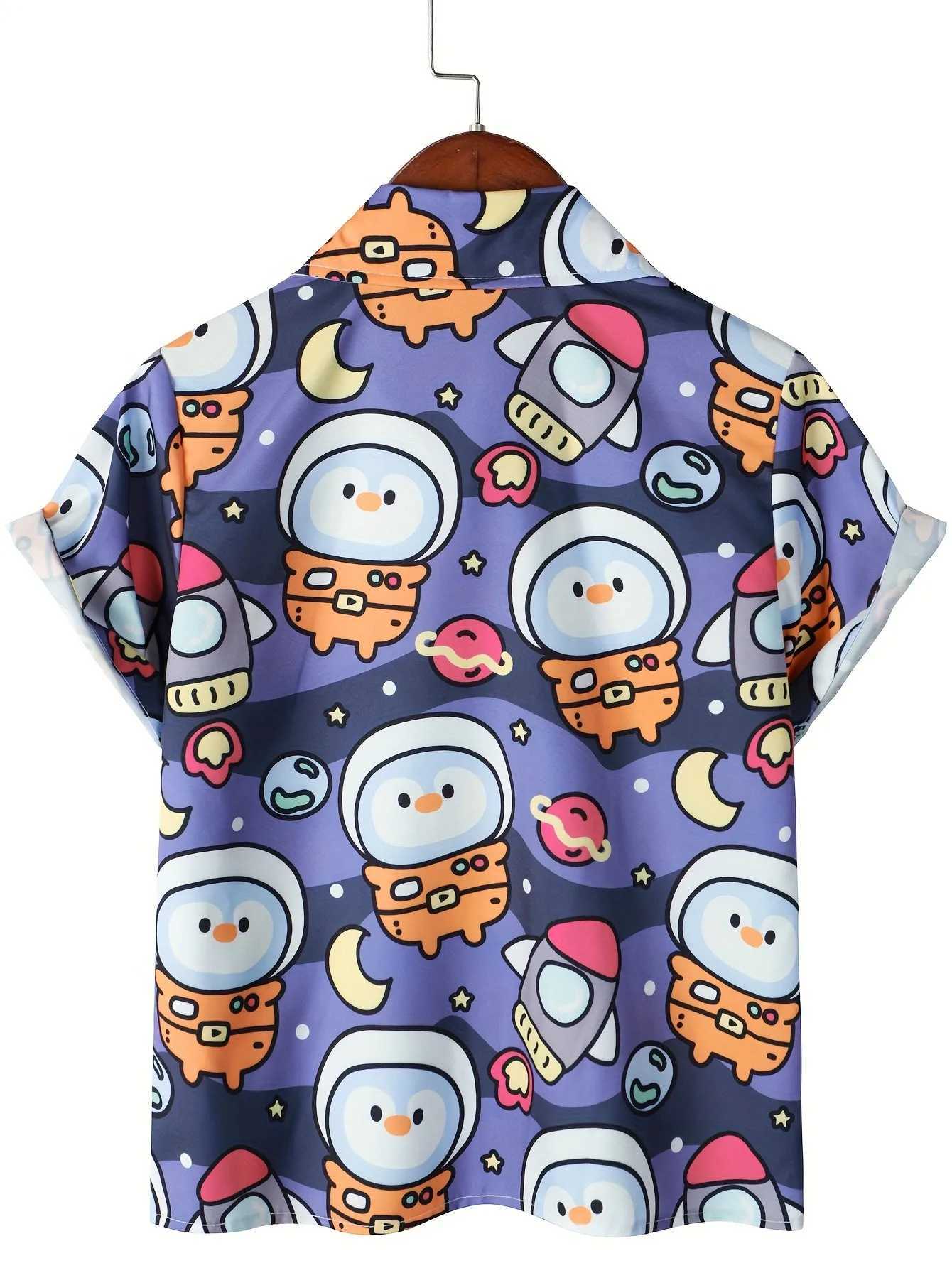 Summer Boys Holiday Short Sleeves Cute Printed Shirt Cute Boys Shirt Camisas BlousesW240729