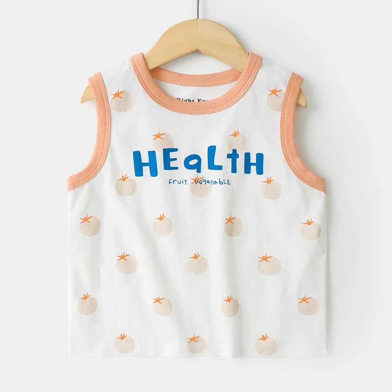T-shirts Boys Pure Cotton Top Sleeveless Summer Childrens Clothing Childrens Sleeveless T-shirt Summer Kids ClothingL24729