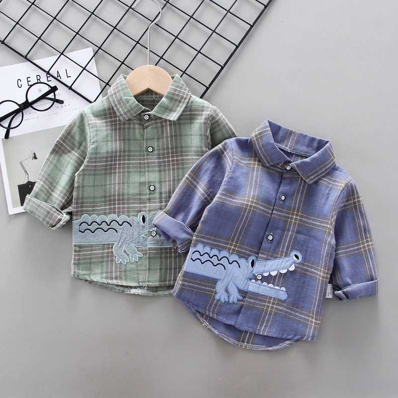 Baby Spring Thin Shirt Preschool Boys Long Sleeve T-shirt Top 1 2 3 4 Y Children Girls Cotton ShirtW240729