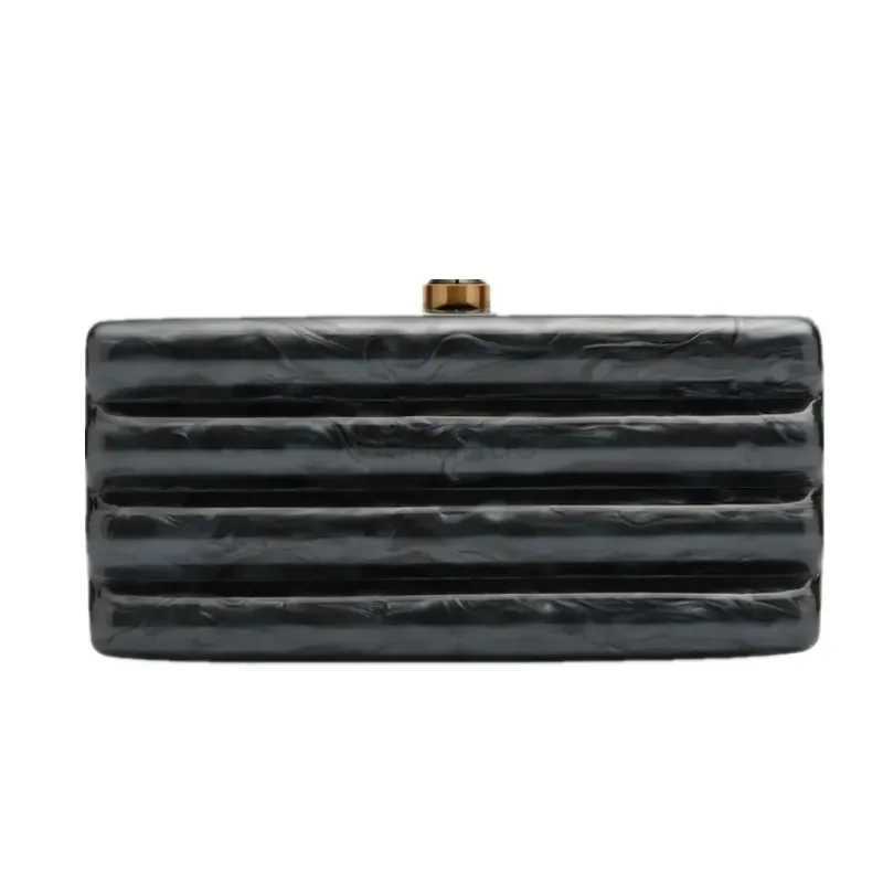 Women Acrylic Box Evening Clutch Bags For Wedding Party Luxury pearl ivory black pink Purses Designer Handbags High QualityXJ240729