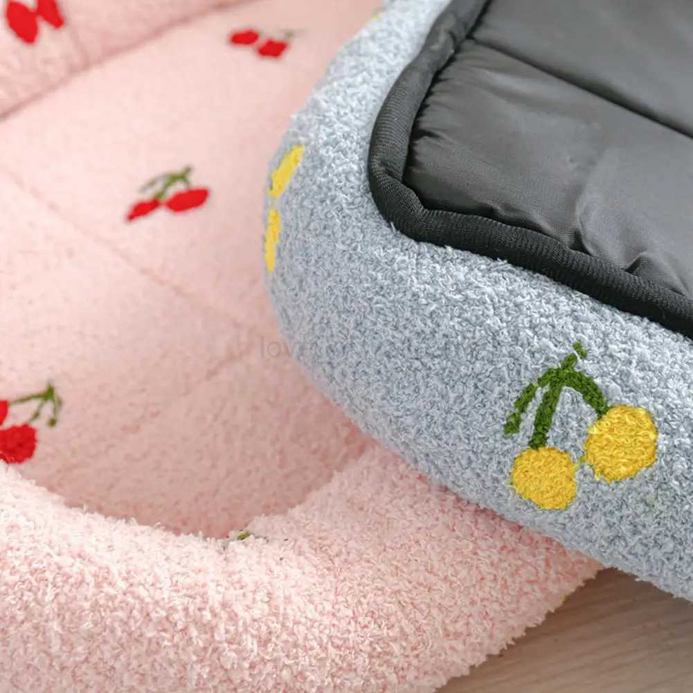 Dog Bed Thick Breathable Soft Comfortable Kitten Mat Lovely Reusable Washable Puppy Square Kennels Pet Supplies For HouseholdM240729