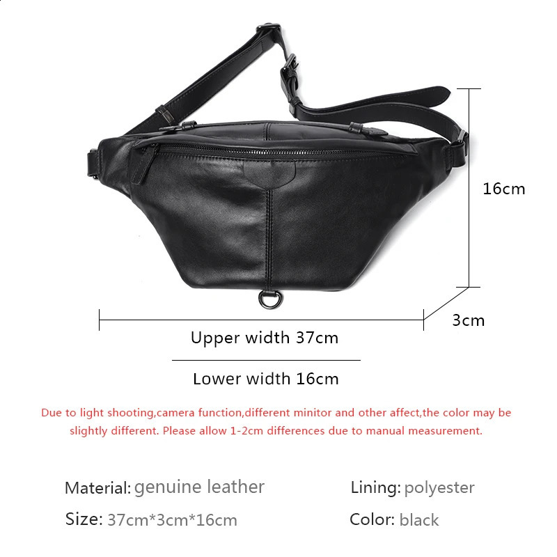 Multifunctional Men bag Genuine Leather Waist Pack For Women / Men Shoulder Bags Female Leather Bag Fanny Pack Bag 240729