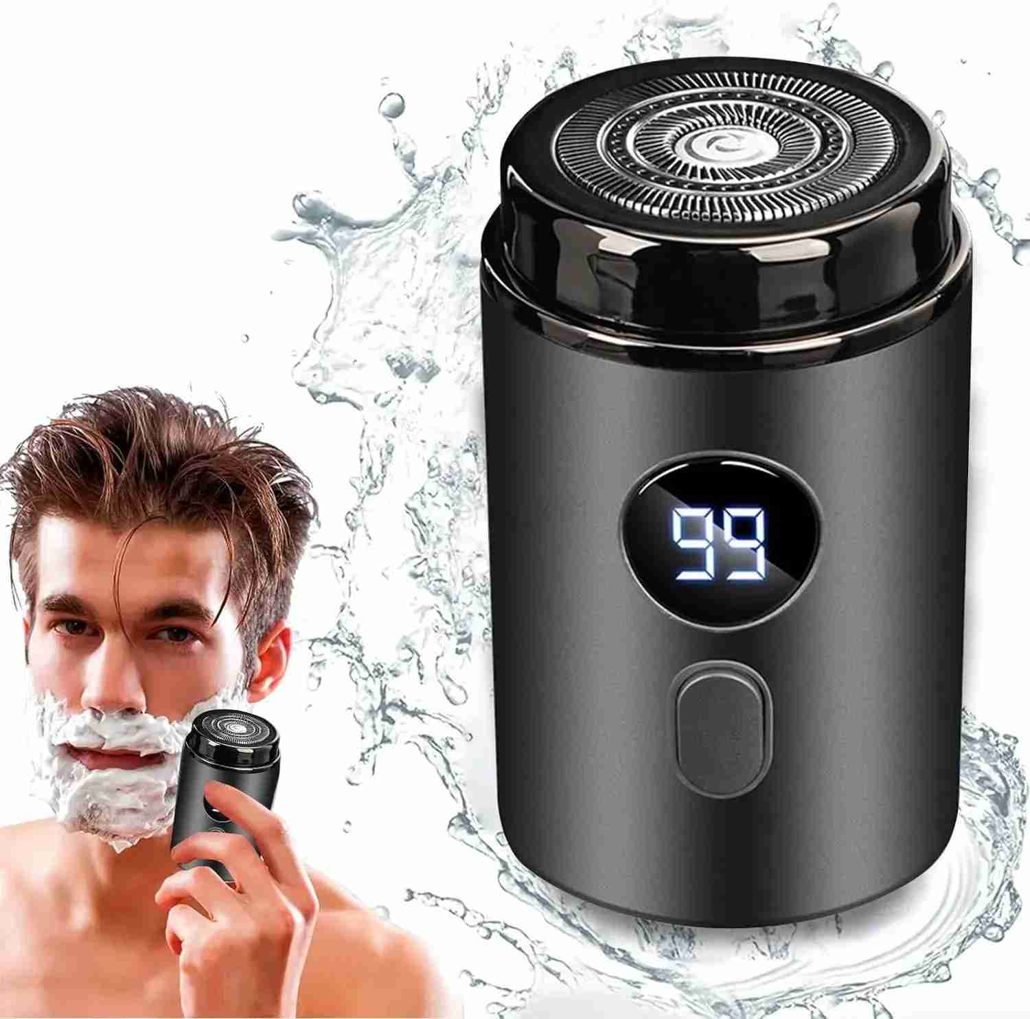 Electric Shaver for Men Beard Trimmer with Digital Display Low Noise Portable Mini RazorFor Daily Travel Outgoing UseY240729