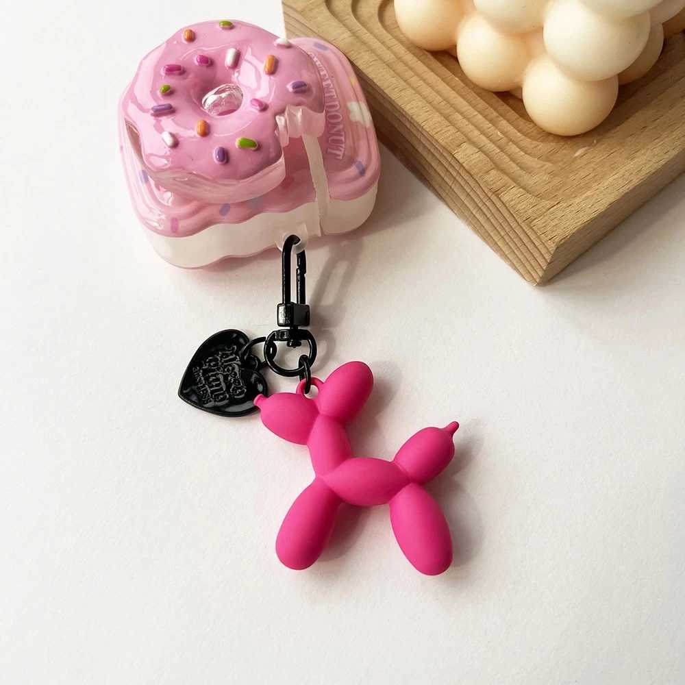 Cute Acrylic Cartoon Balloon Dog Keychains for Women Y2k Bag Pendant Couple Car Key Chains Jewelry Gift Decoration AccessoriesL240729