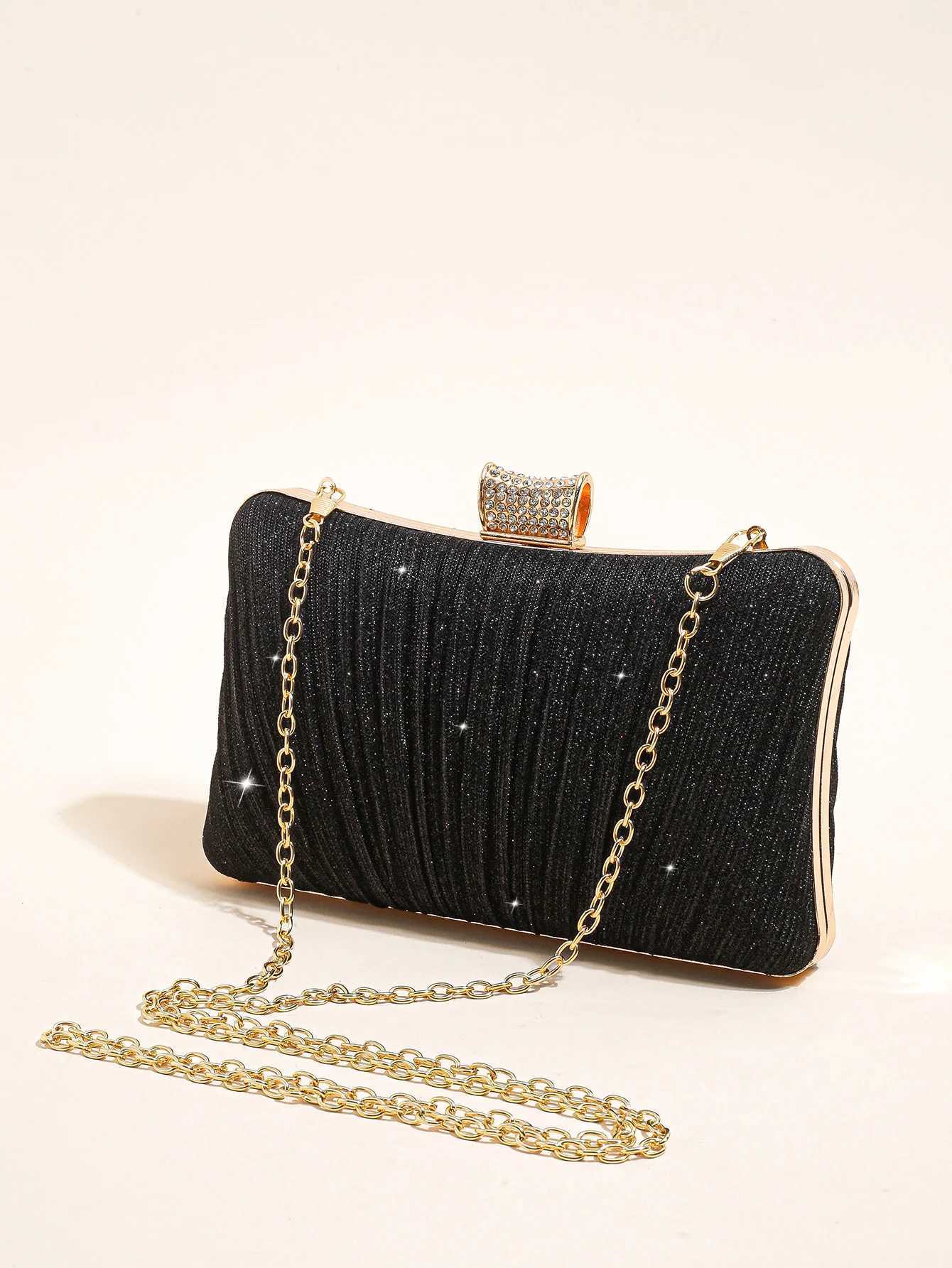 Sparkling Clutch Purses Bride and Bridesmaid Handbag Elegant Detachable Chain Evening Bag for Women Club PartyXJ240729