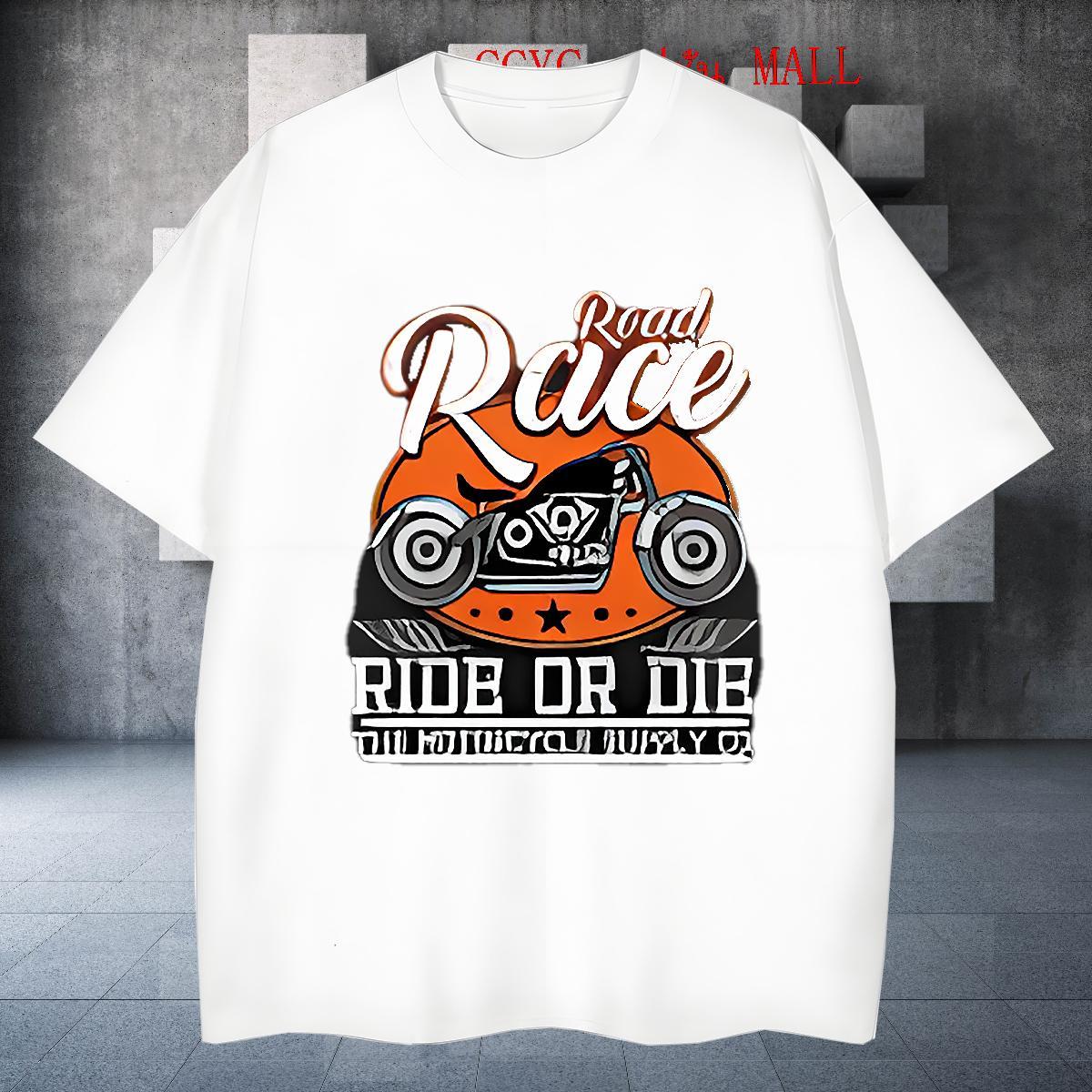 High Quality Tshirts 230g Cotton Street wear Hip Hop Motorcycle Black Oversized Breathable Crew Neck Custom Men T Shirts Tees Shirts