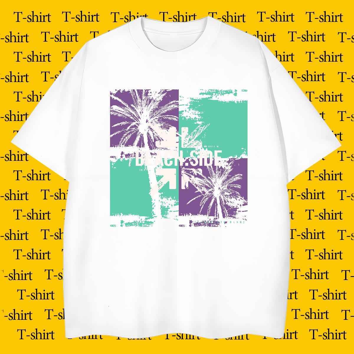 Comfortable Men Tshirts 230g Cotton Outdoor tree Custom Print Plus Size Breathable Stylist T Shirt For Man Tops