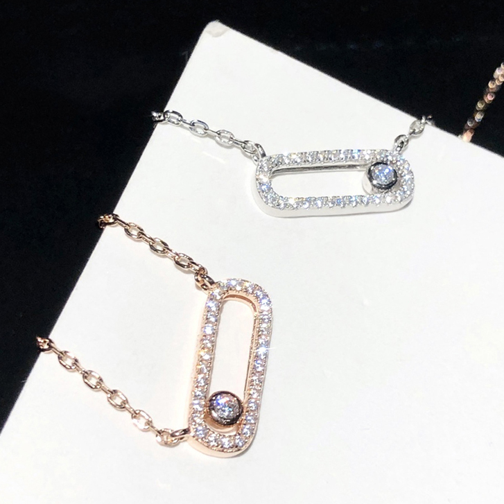 necklace for woman designer diamond Sterling Silver T0P quality luxury brand designer 925 silver Gold plated 18K brand designer European size with box 018