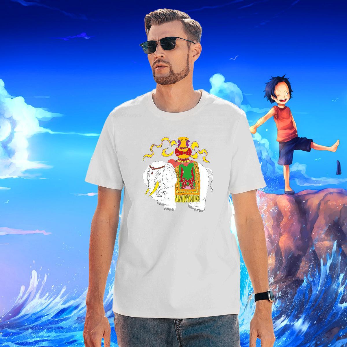 Designer Men Tops Tees 230g 100% Cotton Summer Casual elephant Skull O Neck Short Sleeves DIY Man T Shirts Clothings