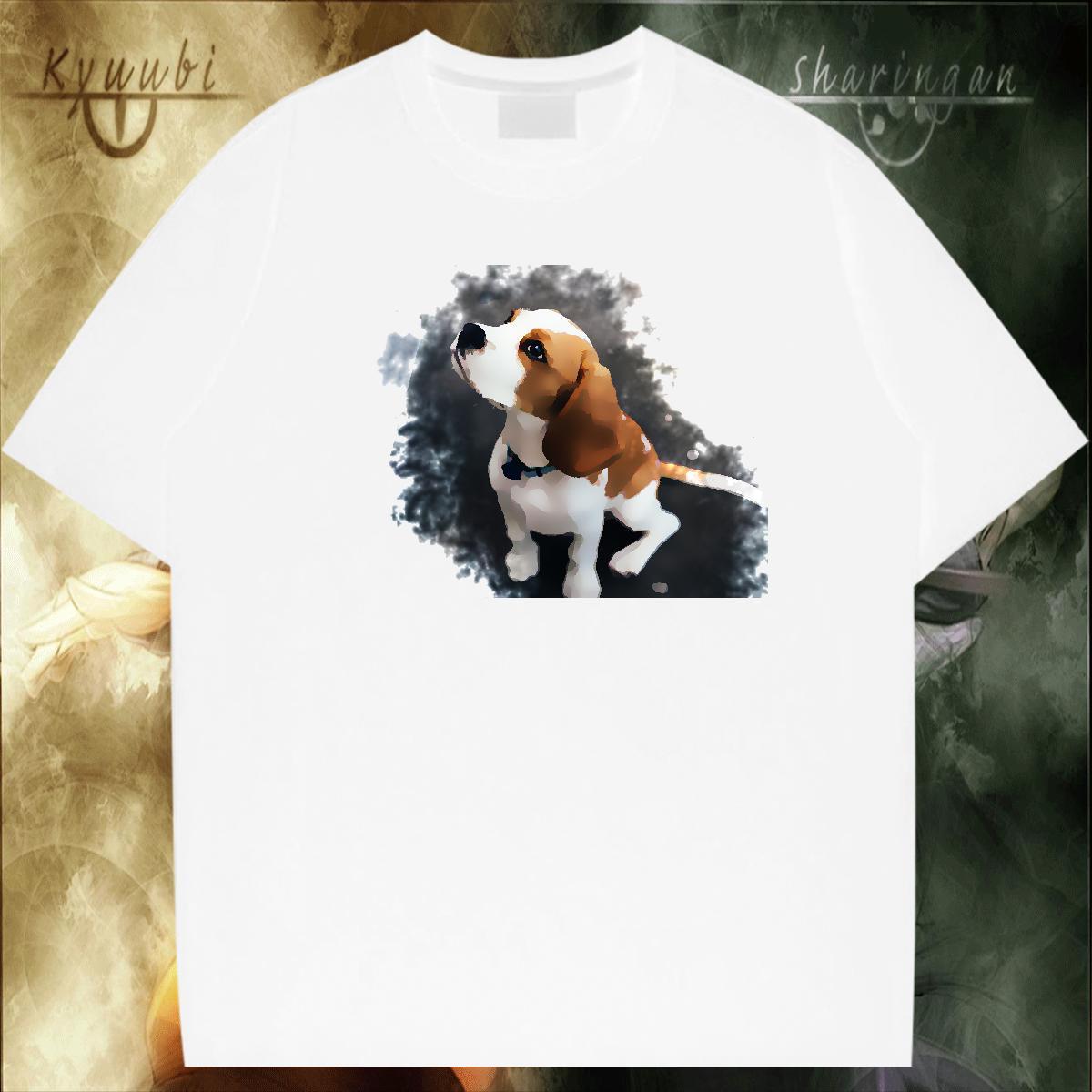 Unisex Couples T Shirts 100% Cotton 230g Daily Wear dog Oversized 3XL 4XL Breathable Short Sleeve 2024 DIY T Shirts Men Clothes