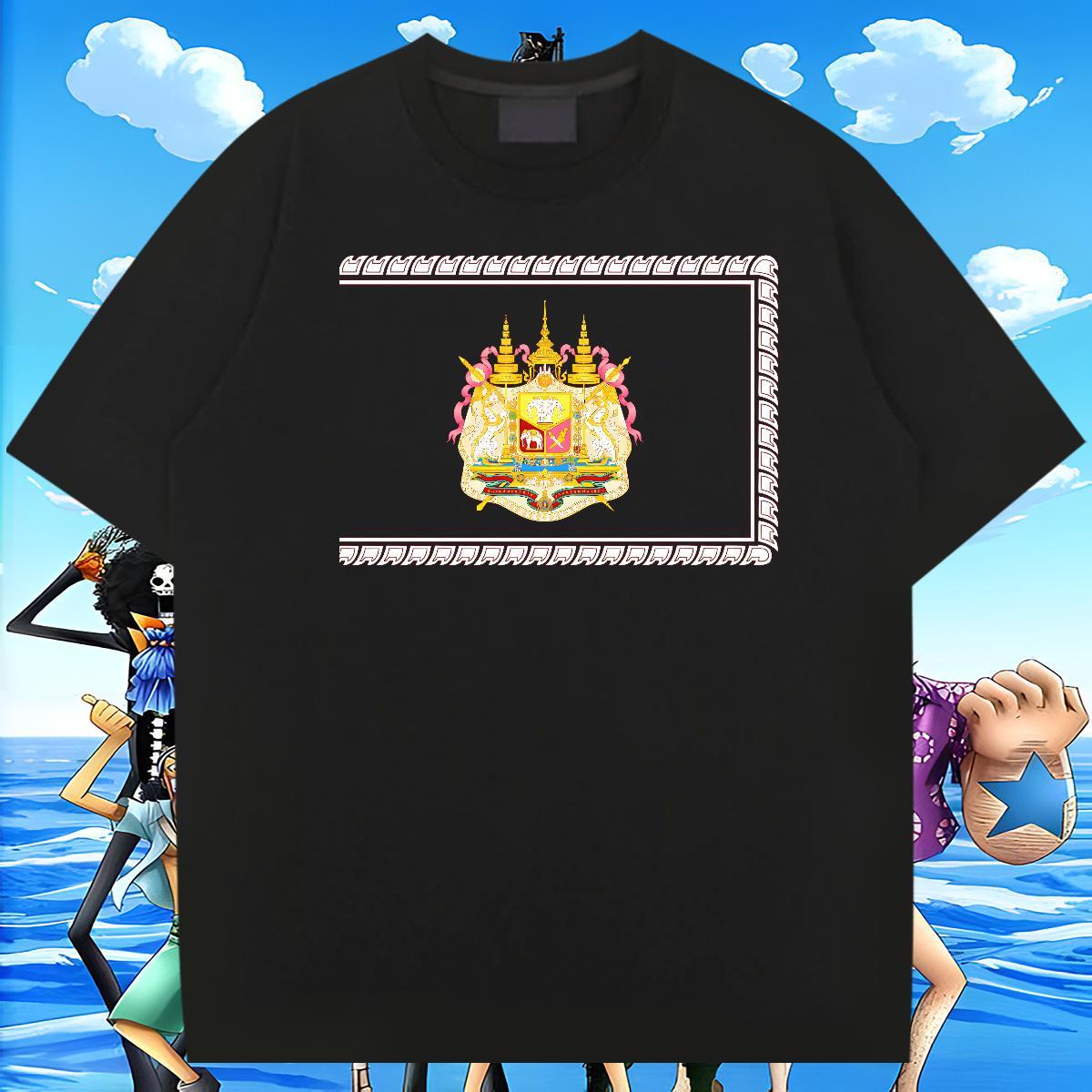 Loose Fit Men Tshirts 230g 100% Cotton Beach elephant Custom Print Oversized Breathable Short Sleeve Stylist Men T Shirts Clothings