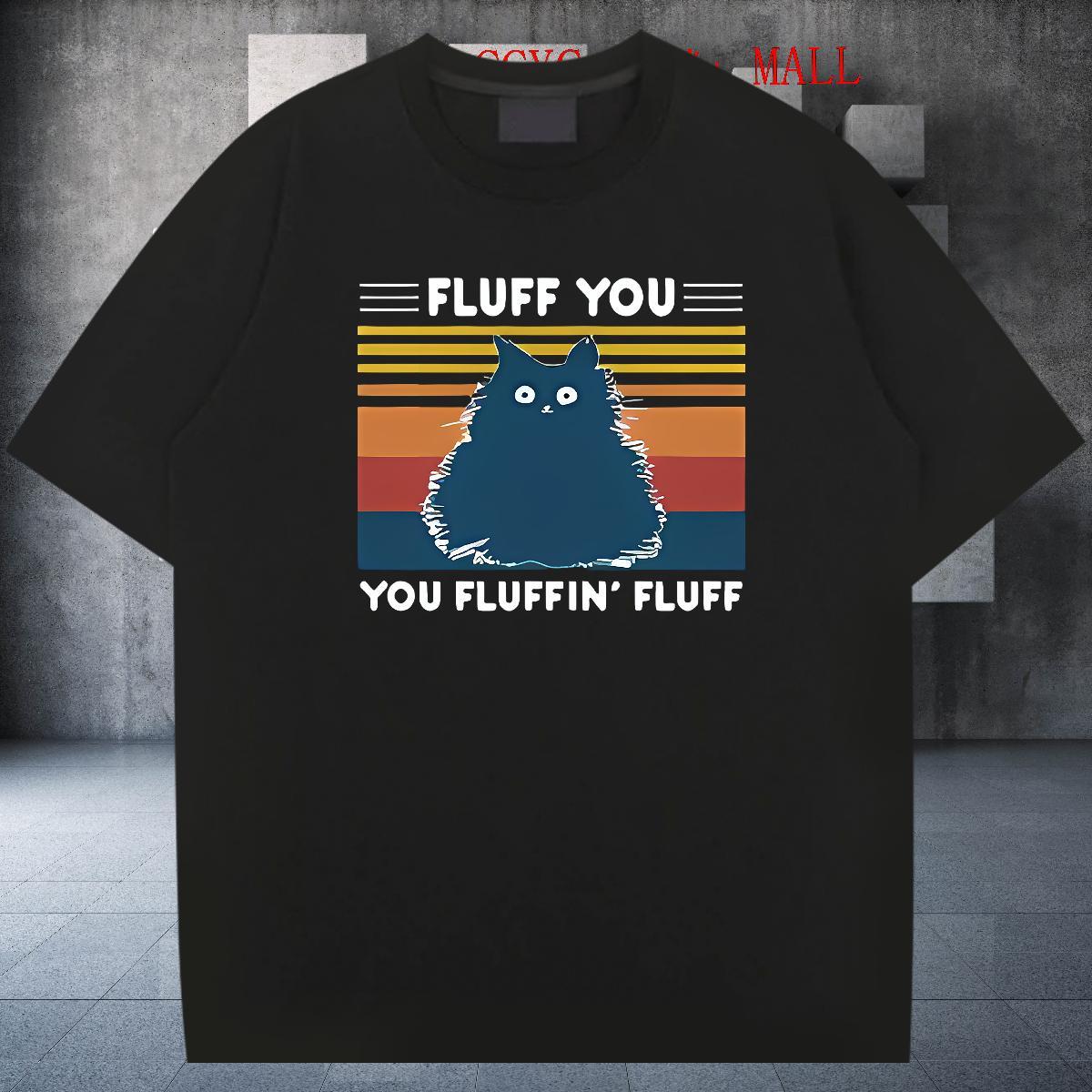 Classic Men Clothes T-Shirt 100% Cotton 230g Sports Casual cat Black Oversized Breathable Custom Mens T Shirts Tops Tees