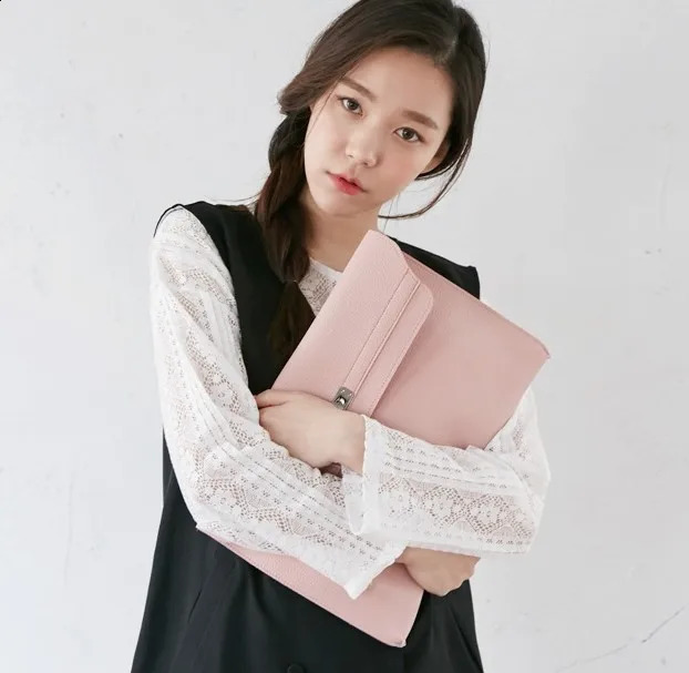 Fashion Day Clutch Simple Style Evening Bag Soft Leather Envelope For Women Cover Buckle Purse 240729