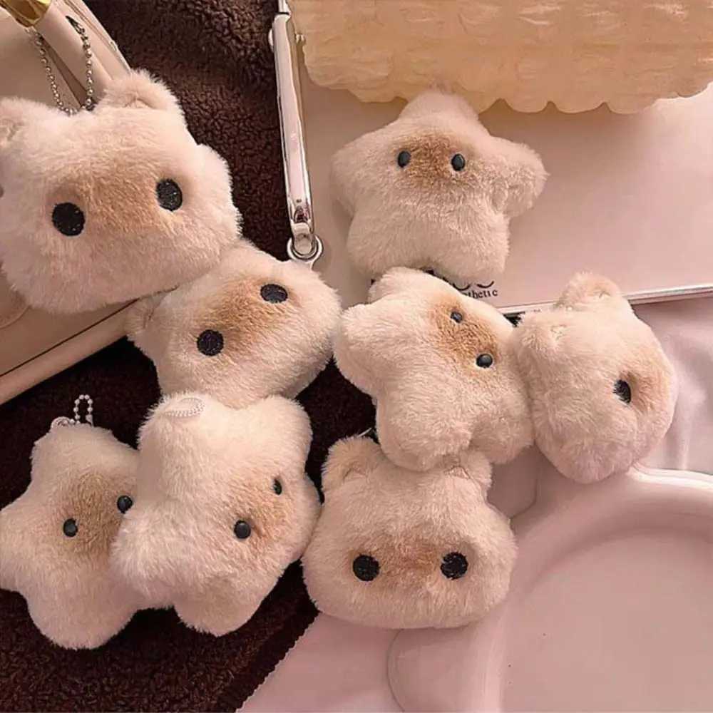 1PC Cute Star Creativity Backpack Keychains Capybara Animal Holiday Gift For Girlfriend Plush Stuffed Doll Keyring Couples GiftL240729