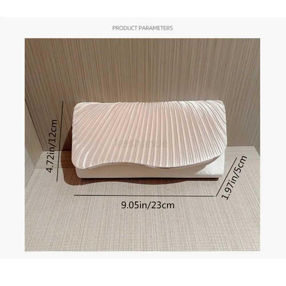 Fashion Ladies Gold Luxury Satin Clutches Evening Bags Sequins Banquet Clutch Bag Wedding Party Purse Womens Chain BagsXJ240730