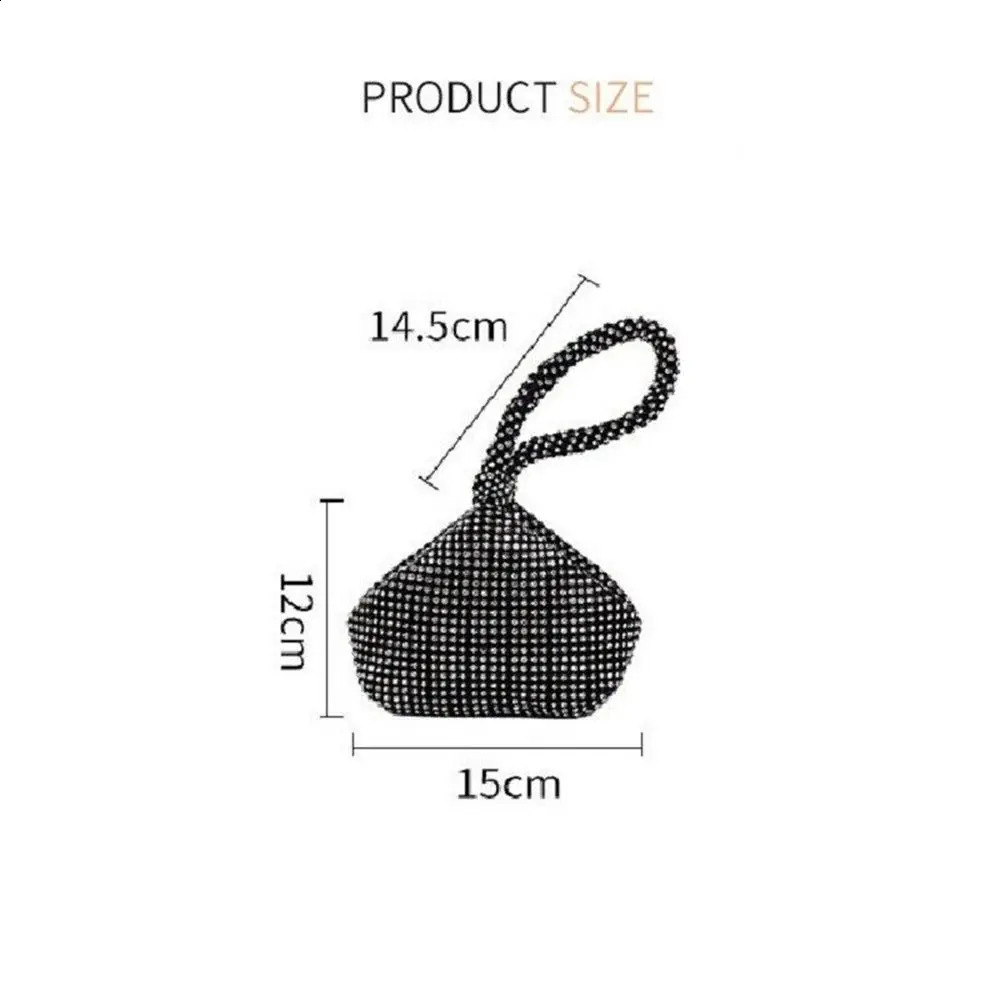 Portable Party Women Triangle Clutch Purse Wedding Prom Pouch Crystal Diamant Evening Bag 240729
