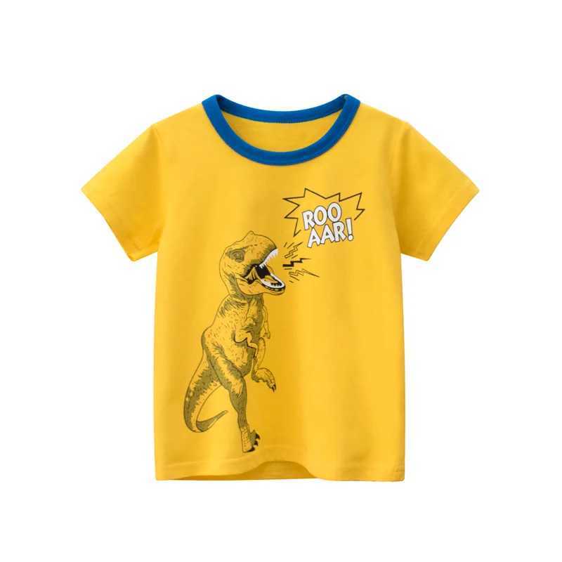 T-shirts 2-8T Dinosaur T Shirt for Boys Toddler Kid Summer Clothes Cotton Infant Top Fashion Loose Tshirt Childrens Tee OutfitsL24729