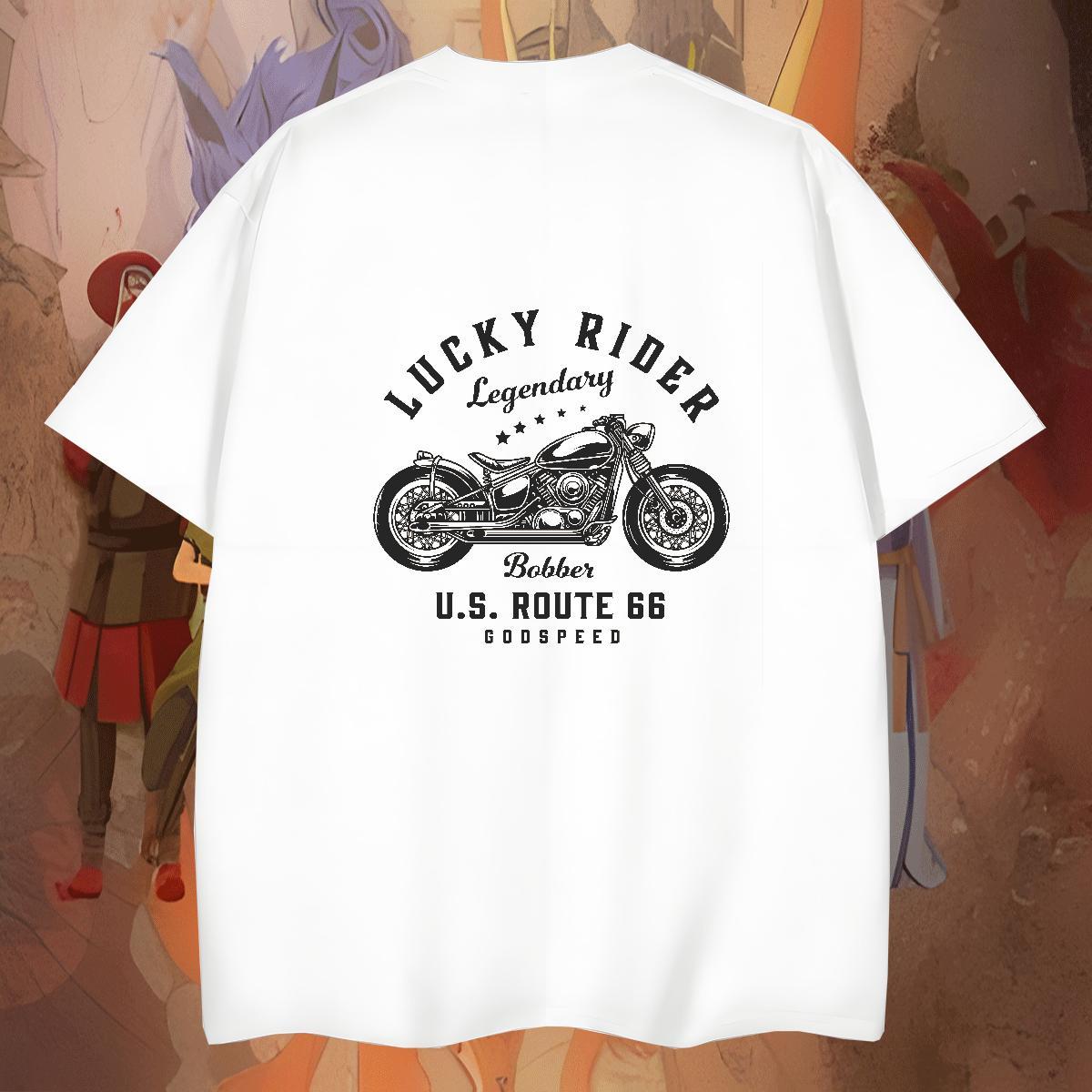 Cool Tshirt for Man Woman 230g Cotton Casual Motorcycle Custom Cartoon O-Neck Short Sleeve Fashion Man T Shirts Clothings