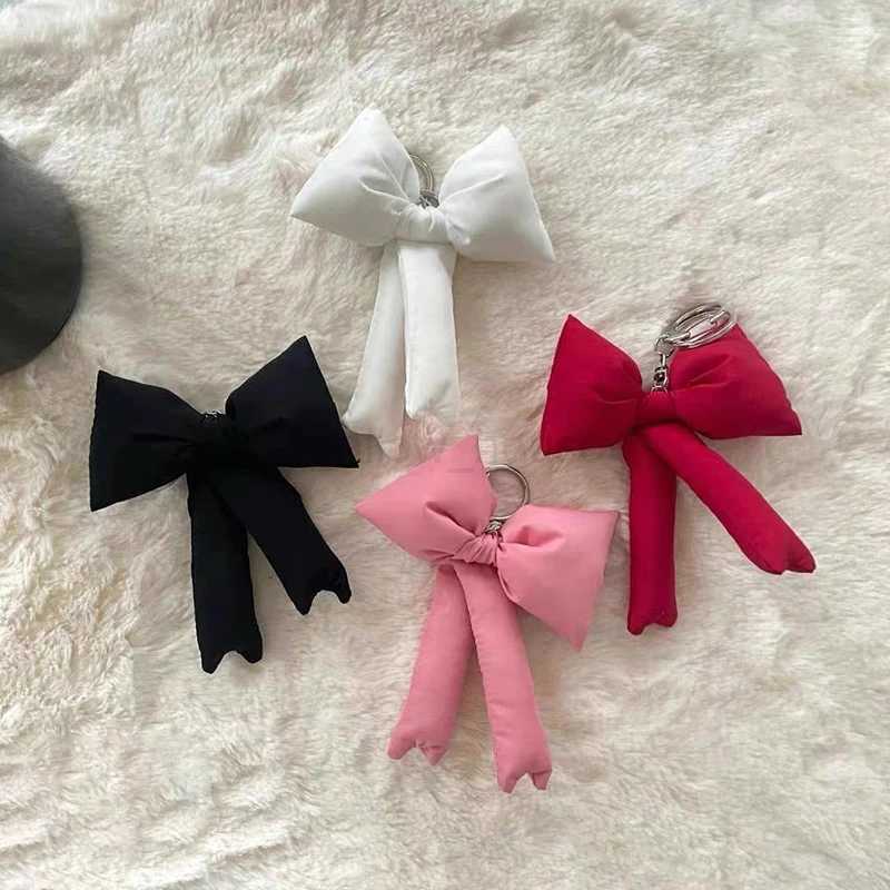 Y2K Trendy 3D Bowknot Keychain Sweet Bow Keyring For Girls Fashion Bag Pendant Backpack Hanging Decoration Couple GiftsL240729