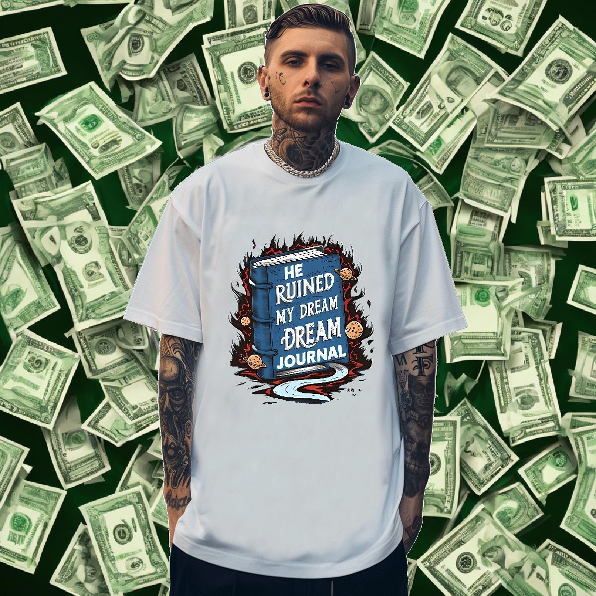 Brand Men Tops Tees 100% Cotton 230g Casual letter Custom Cartoon Short Sleeve Soft 2024 Summer T Shirts Men Tee Shirt