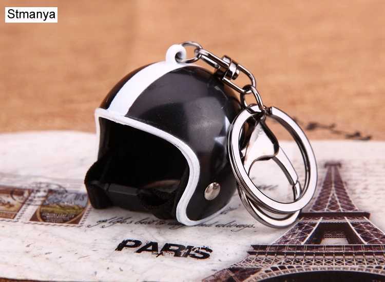 New Motorcycle Helmets Key chain Women men Cute Safety Helmet Car Keychain Bags Hot Key Ring gift Jewelry wholesale 17022L240729