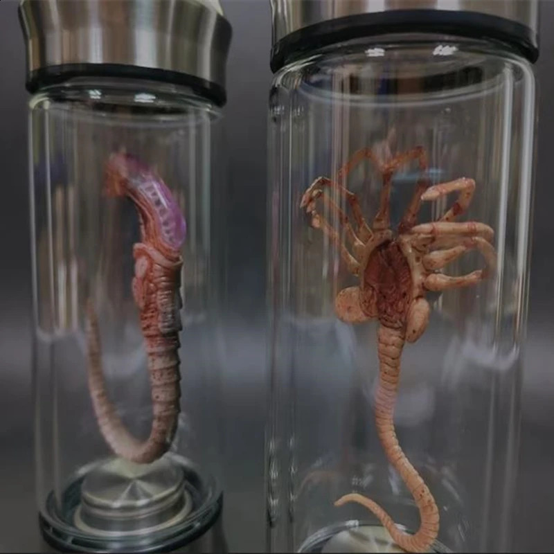 Alien Glow Jar Xenomorph Specimen Facehugger Embryo Glass Jar Movie Prop Replica Home Decor Desktop Crafts Sculpture Decoration 240830 - view 5