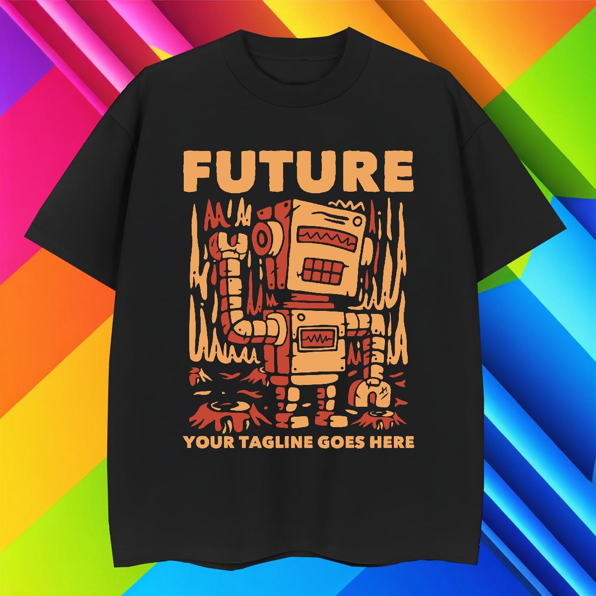Popular Couples T Shirts 230g 100% Cotton Sport robot DIY Printed O-Neck Short Sleeve Brand Mens T Shirts Tees Shirts