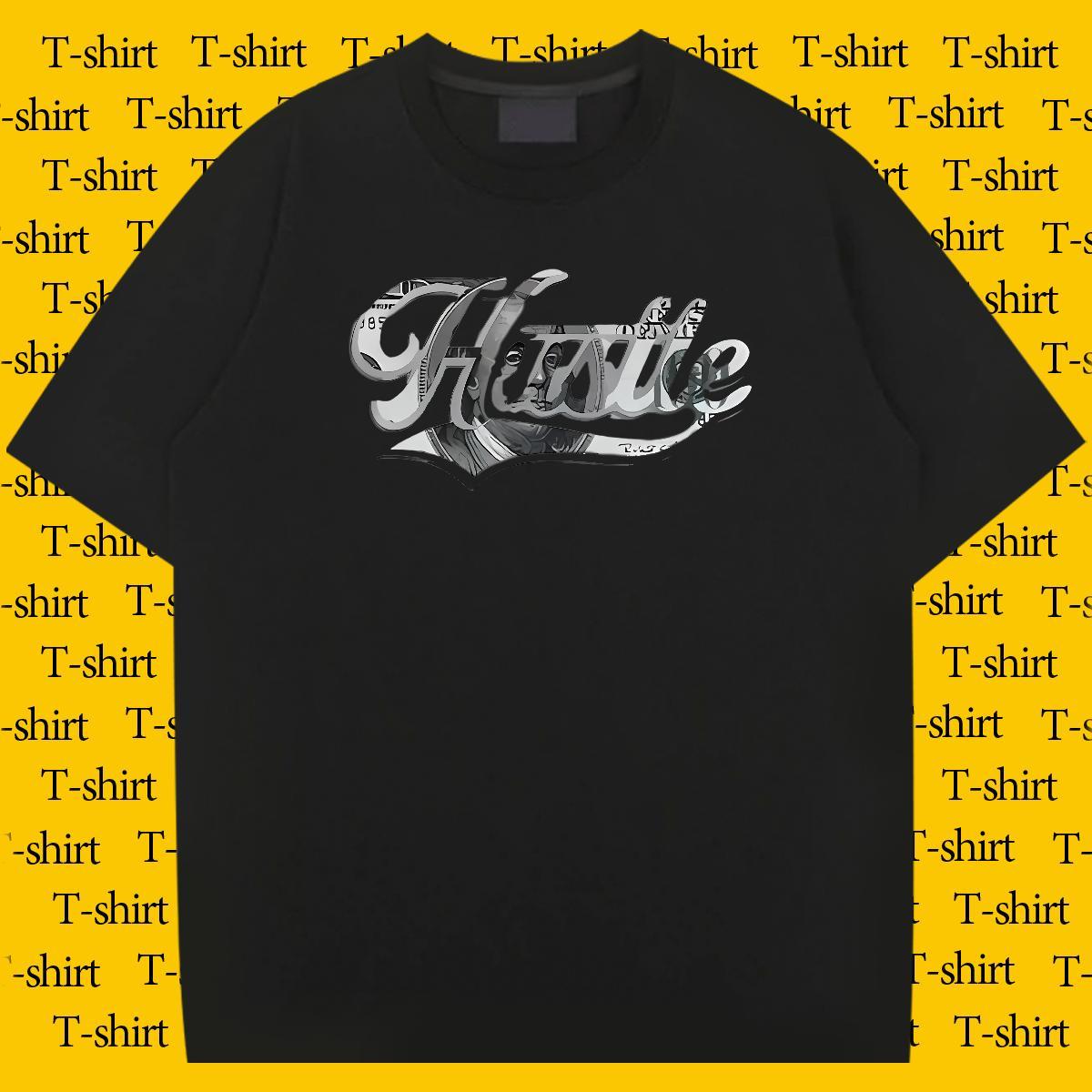 Loose Fit Mens Tshirts 230g Cotton Sport letter Cartoon Print Breathable Short Sleeve DIY Customized Men T Shirts Wear