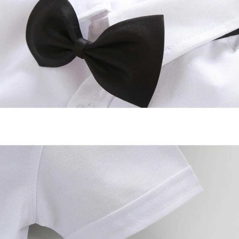 Summer uniforms for infants toddlers teenagers boys boys shirts white short sleeves collars childrens tops boys school uniformsW240729