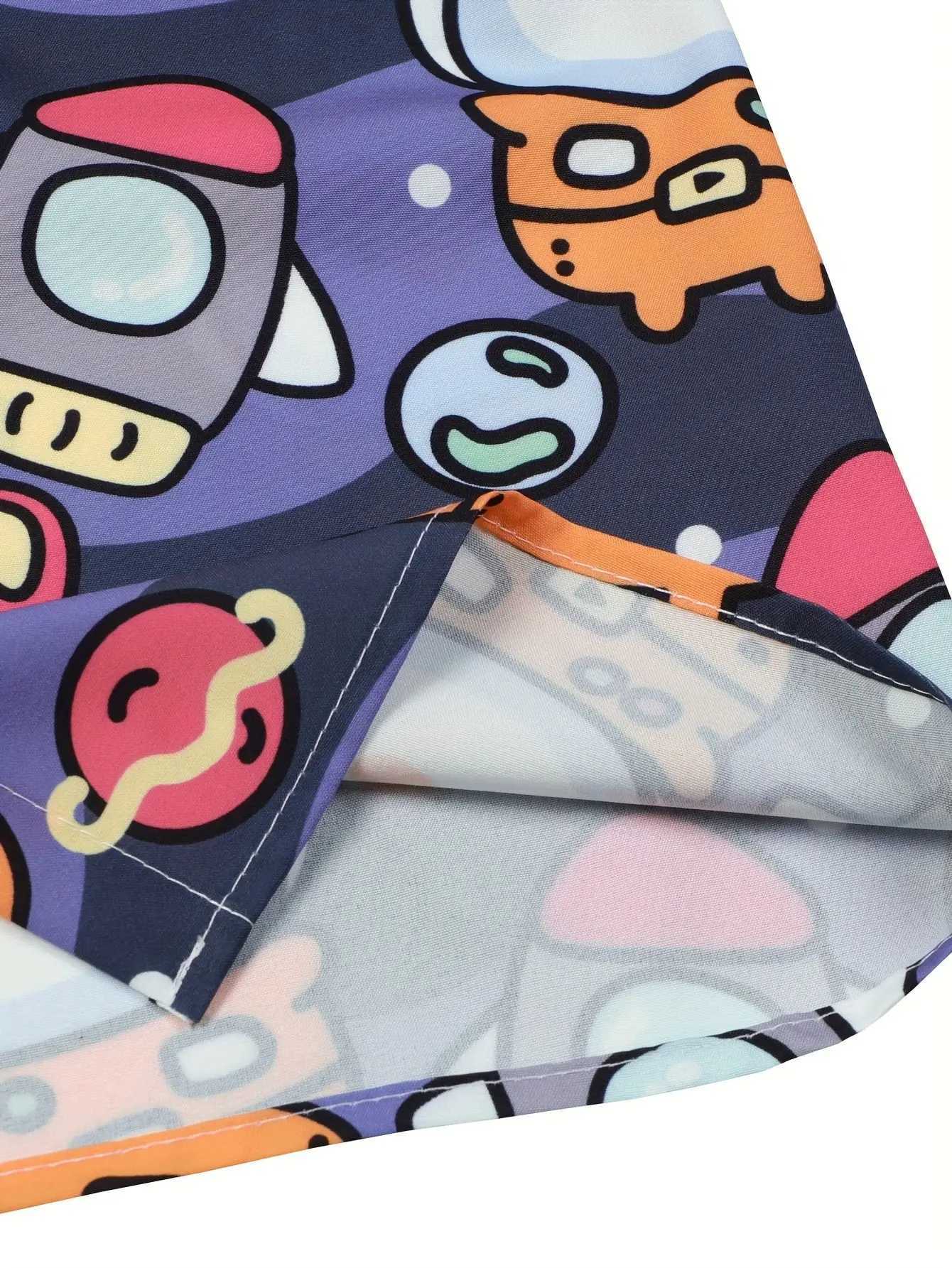 Summer Boys Holiday Short Sleeves Cute Printed Shirt Cute Boys Shirt Camisas BlousesW240729