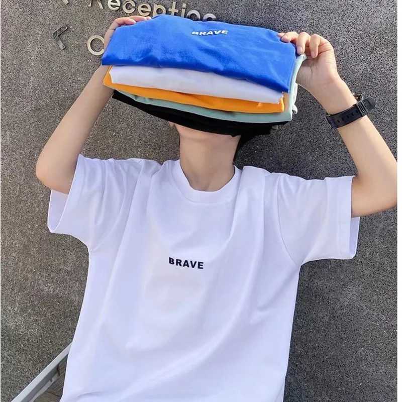 T-shirts Boys Summer Short Sleeve T-shirt New Small And Medium Childrens Round Neck Top Childrens Casual Versatile Half Sleeve FashionL24729