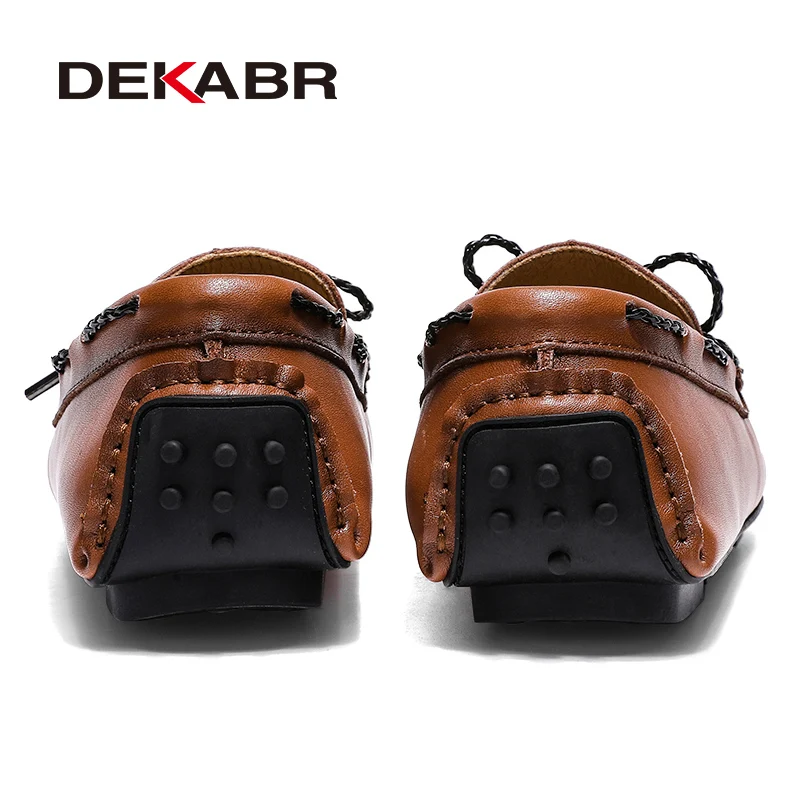 DEKABR Loafers Shoes Men Spring Clasicc Vintage Comfy Flat Moccasin Fashion Men Slip-on Boat Shoes For Men Casual Shoes