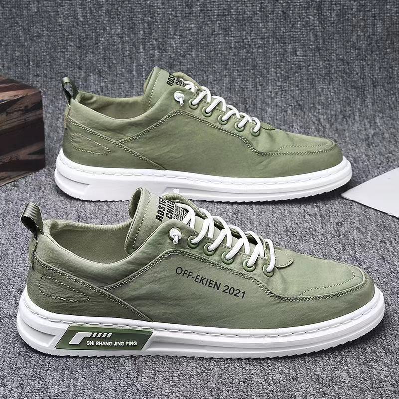 Men Canvas Sneakers Casual Breathable Walking Flats Lace-up Skateboard Trainers Fashion Lightweight Man Vulacnized Shoes 0194