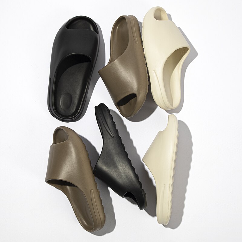 Feslishoet Men Slippers Thick Bottom Fashion Style Platform Bathroom Slides NonSlip Trend Designer Shoes Female Flip Flops