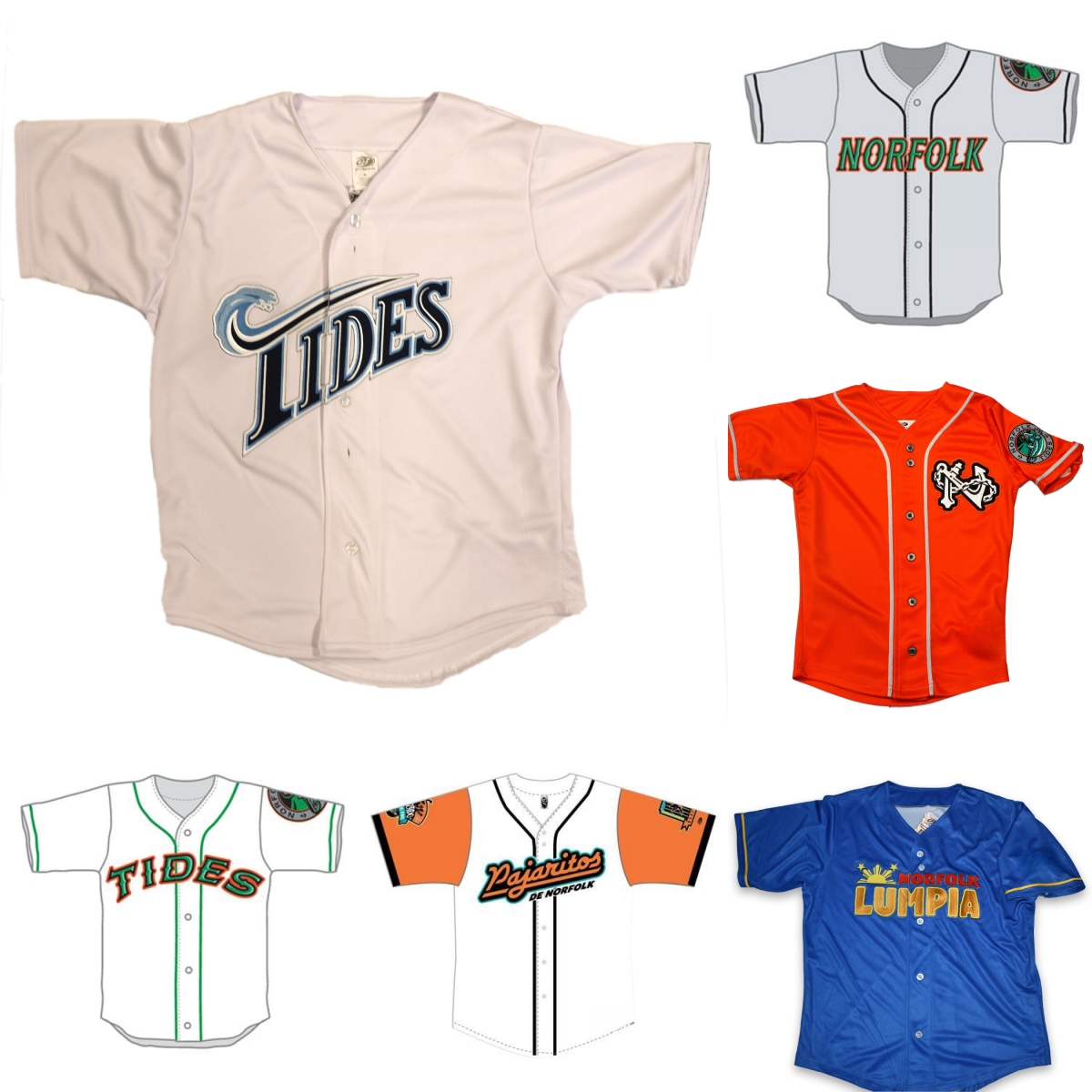Norfolk Tides Jersey Custom Jersey Any Name Number