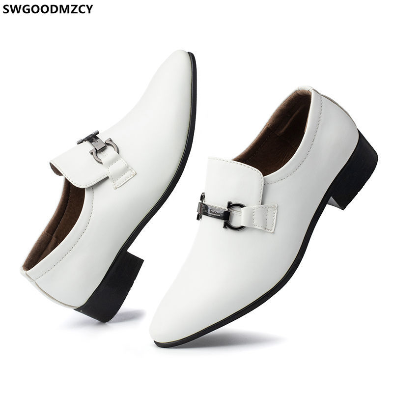 White Shoes Slip on Shoes Men Black Oxford Shoes Men Brown Dress Loafers for Men Office 2024 DERBI Business Suit LEATHER OFFIC