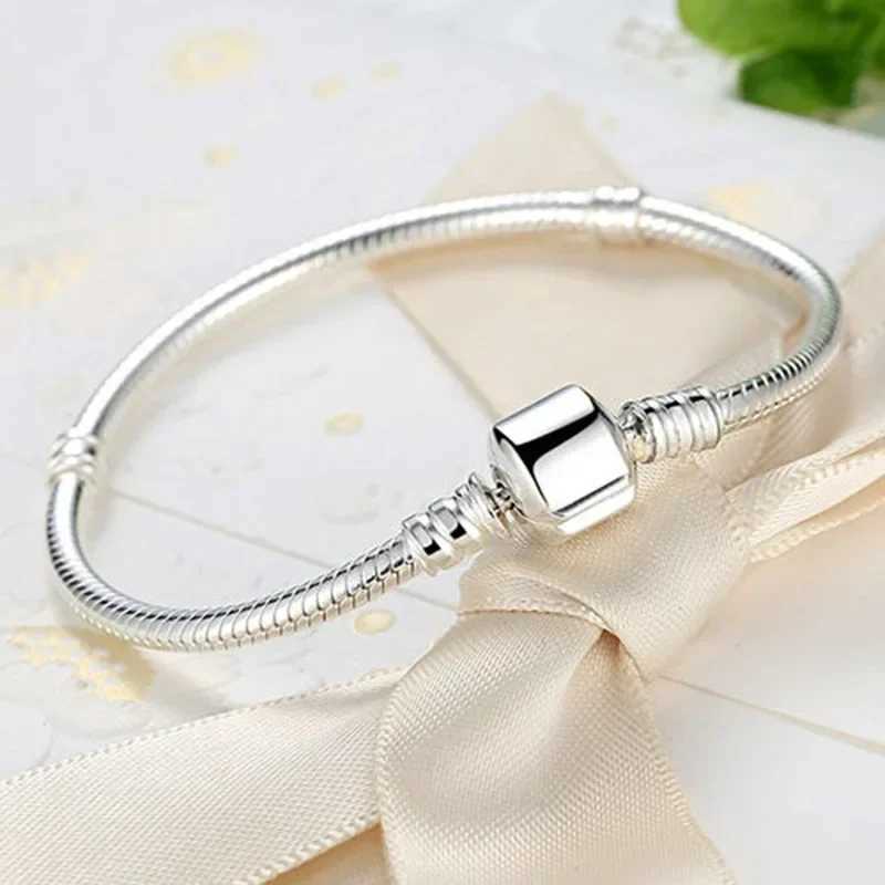 SAIYE 925 sterling silver snake chain DIY charm bracelet womens gift jewelry womens braceletW240730