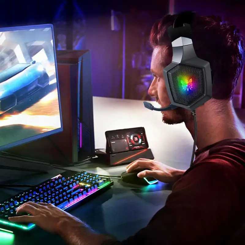 ONIKUMA K8 Gaming Headset RGB Noise Canceling Wired Headphones Gamer Headset For PC Game /XBox One/Laptop Computer AccessoriesM240729