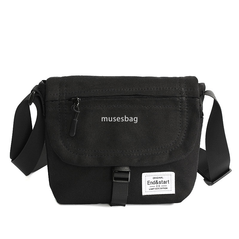 Crossbody bag men's fashion brand single shoulder bag canvas boys crossbody bag mobile phone bag backpack men a piece of hair