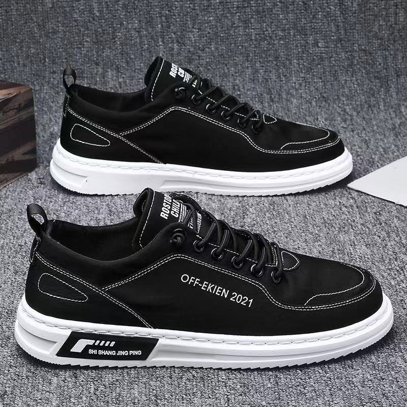 Men Canvas Sneakers Casual Breathable Walking Flats Lace-up Skateboard Trainers Fashion Lightweight Man Vulacnized Shoes 0194