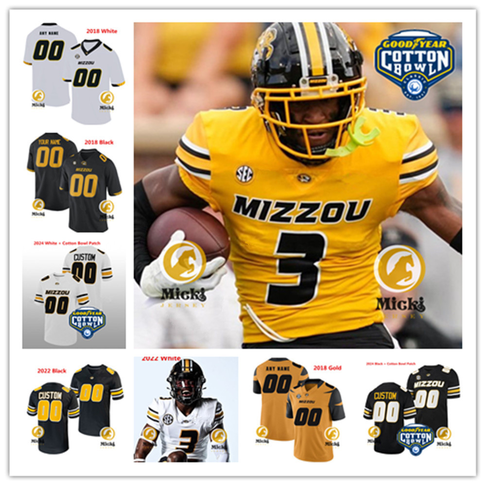 Missouri Football Jersey Luther Burden III Ty'Ron Hopper Mookie Cooper Sam Horn Marquis Gracial Joseph Charleston 45DJ Wesolak Missouri Jerseys Custom