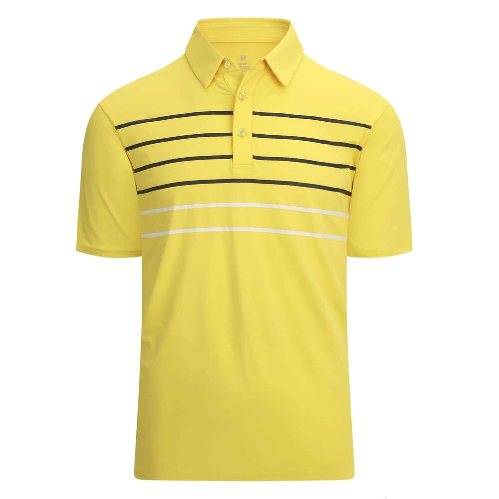 Fashion Mens Polo Shirts Striped Golf Shirt Moisture Wicking Quick dry Sports T shirt Summer tops fashion clothes polos Free shipping