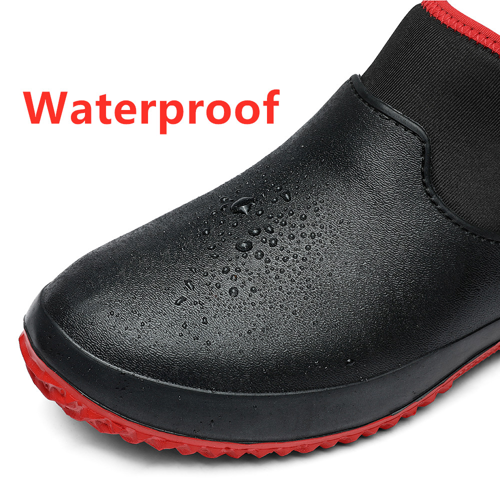 2025 NEW Kitchen Men Working Add Non slip Waterproof Chef Casual Unisex Work Water Shoes Rain Cotton Boots bf