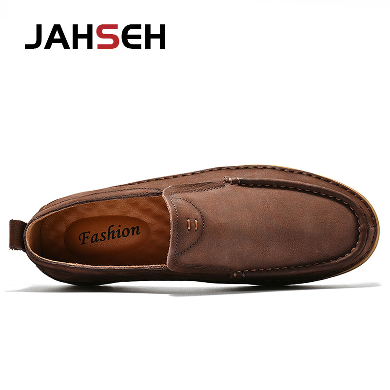 Brand Men Genuine Leather Shoes Luxury Casual shoes Men Loafers Moccasins High Quality Sneakers Breathable Slip on Driving Male